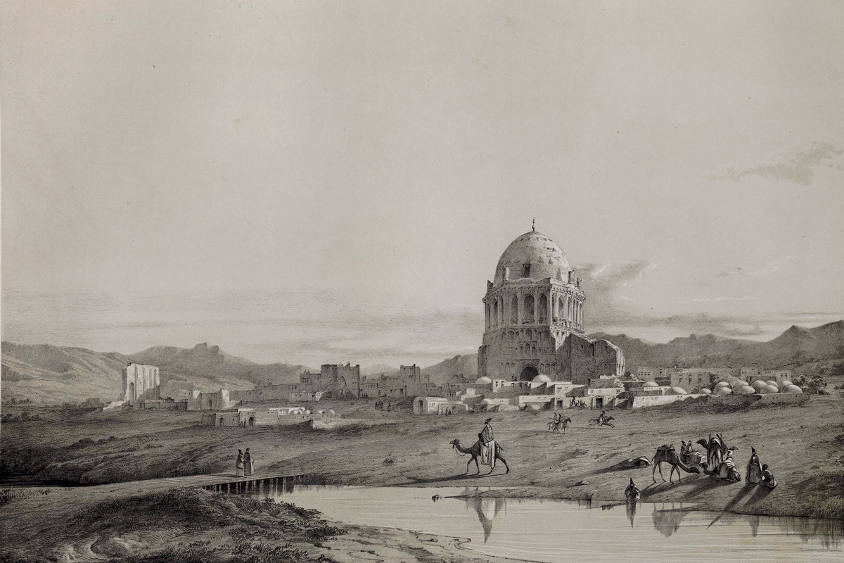 Village_Sultanieh_Iran_Adjemi_by_Eugène_Flandin